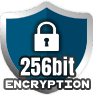 256-bit encryption billing processors